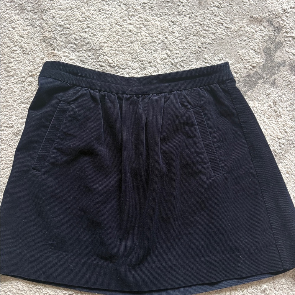 J. Crew Navy Mini Skirt with Subtle Texture Size 4 Corduroy